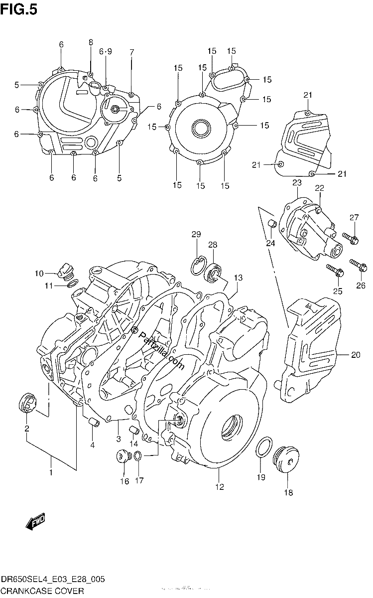 Diagrama de CRANKCASE COVER