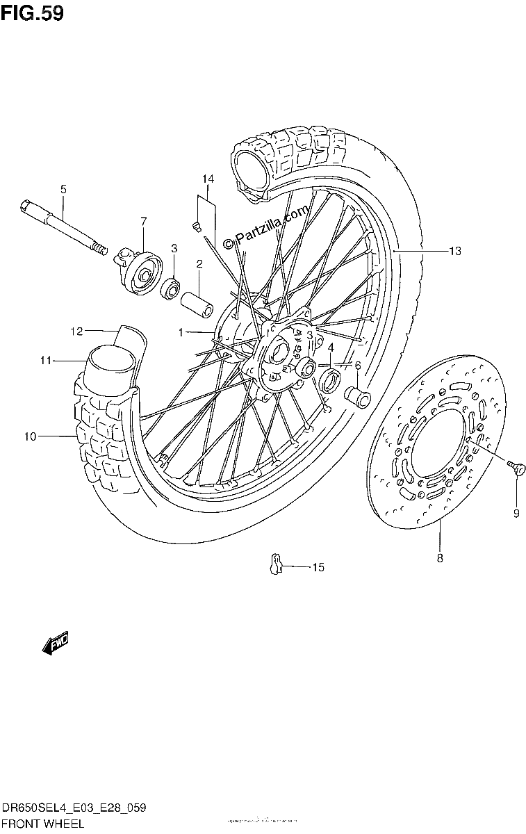 Diagrama de FRONT WHEEL