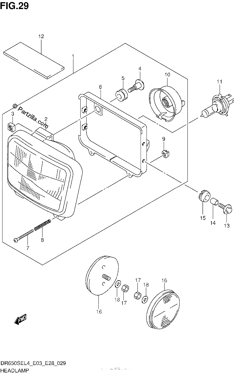 Diagrama de HEADLAMP