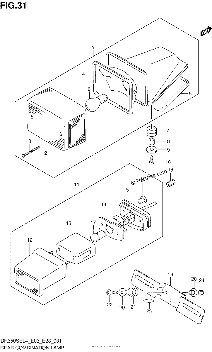 Diagrama de REAR COMBINATION LAMP