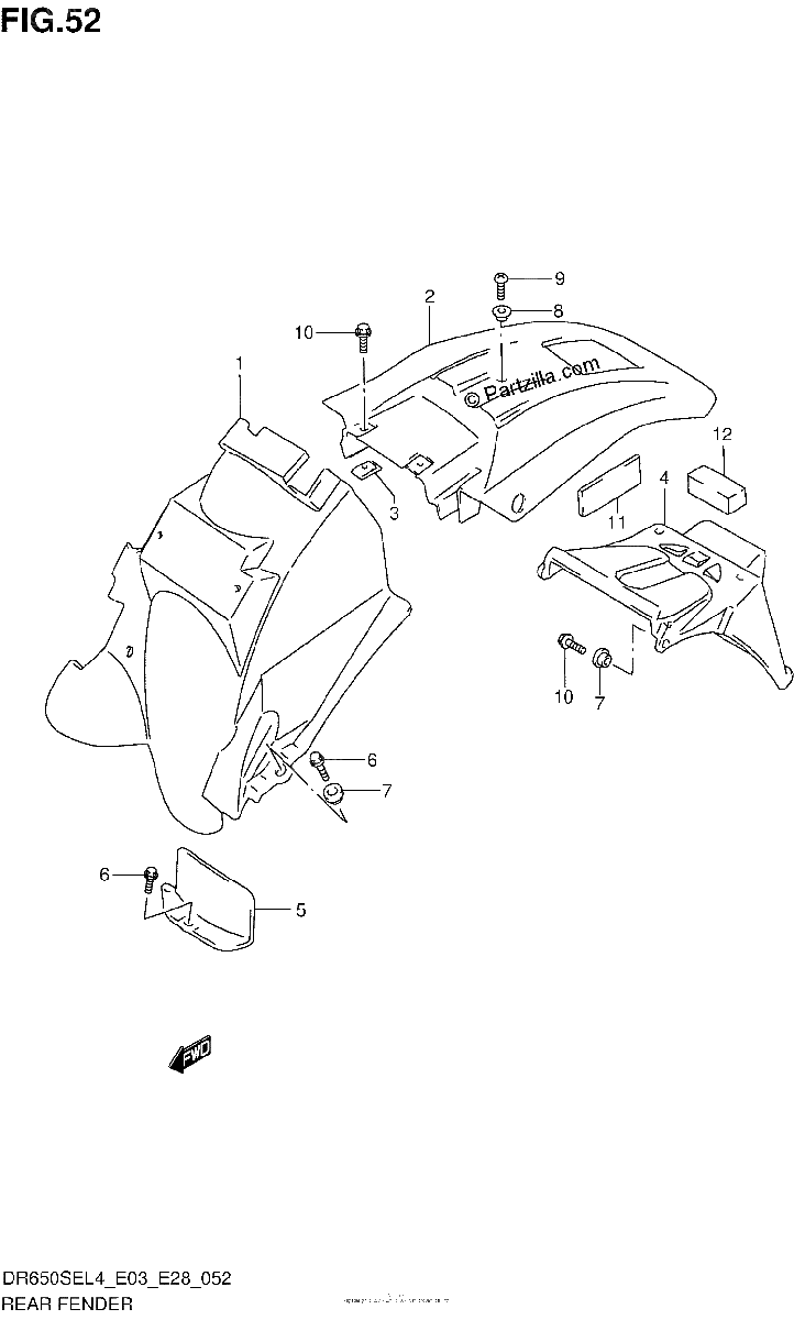 Diagrama de REAR FENDER
