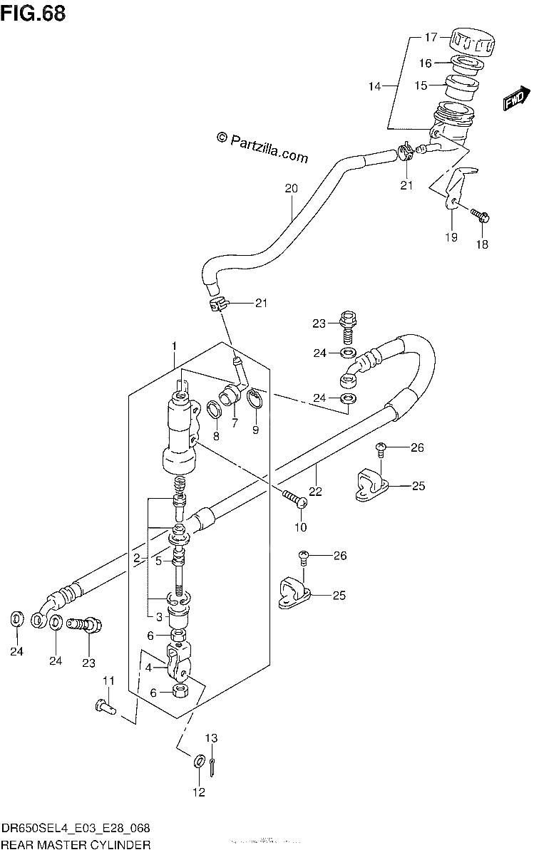 Diagrama de REAR MASTER CYLINDER