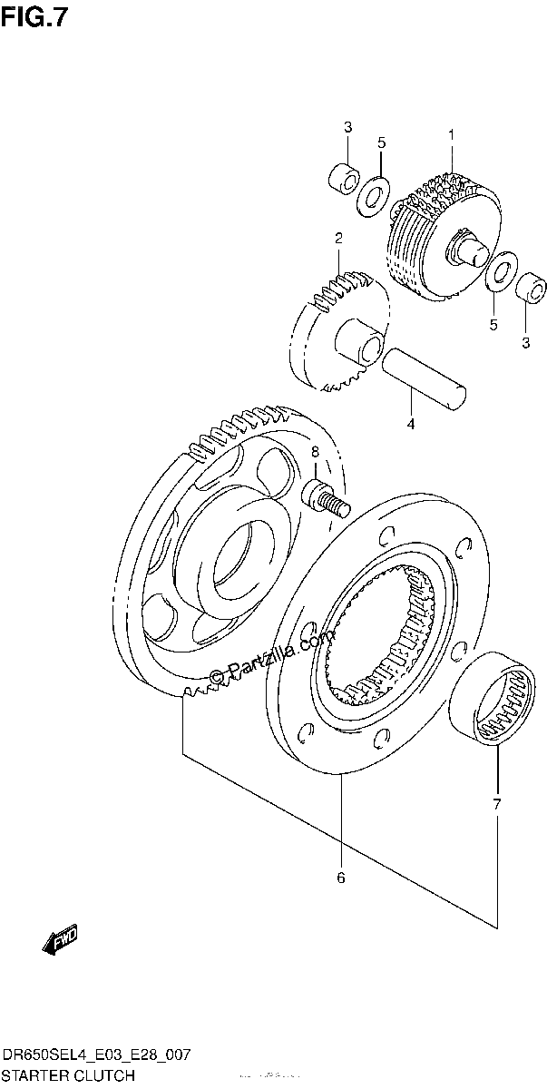 Diagrama de STARTER CLUTCH