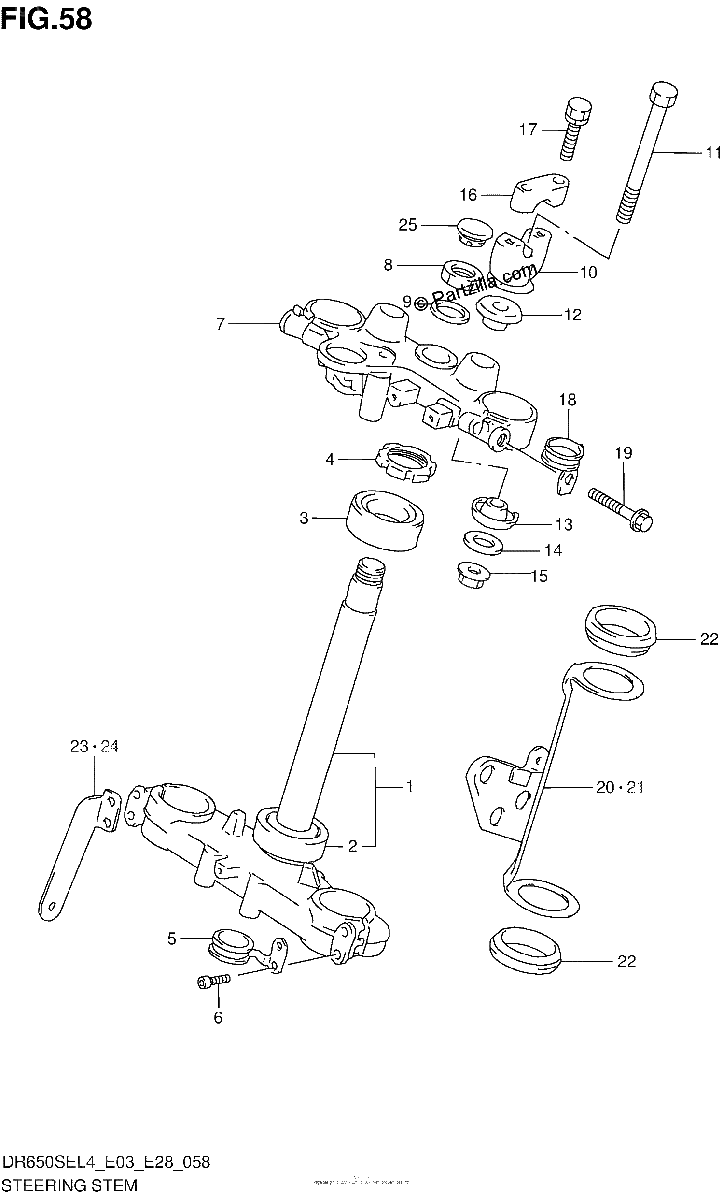 Diagrama de STEERING STEM