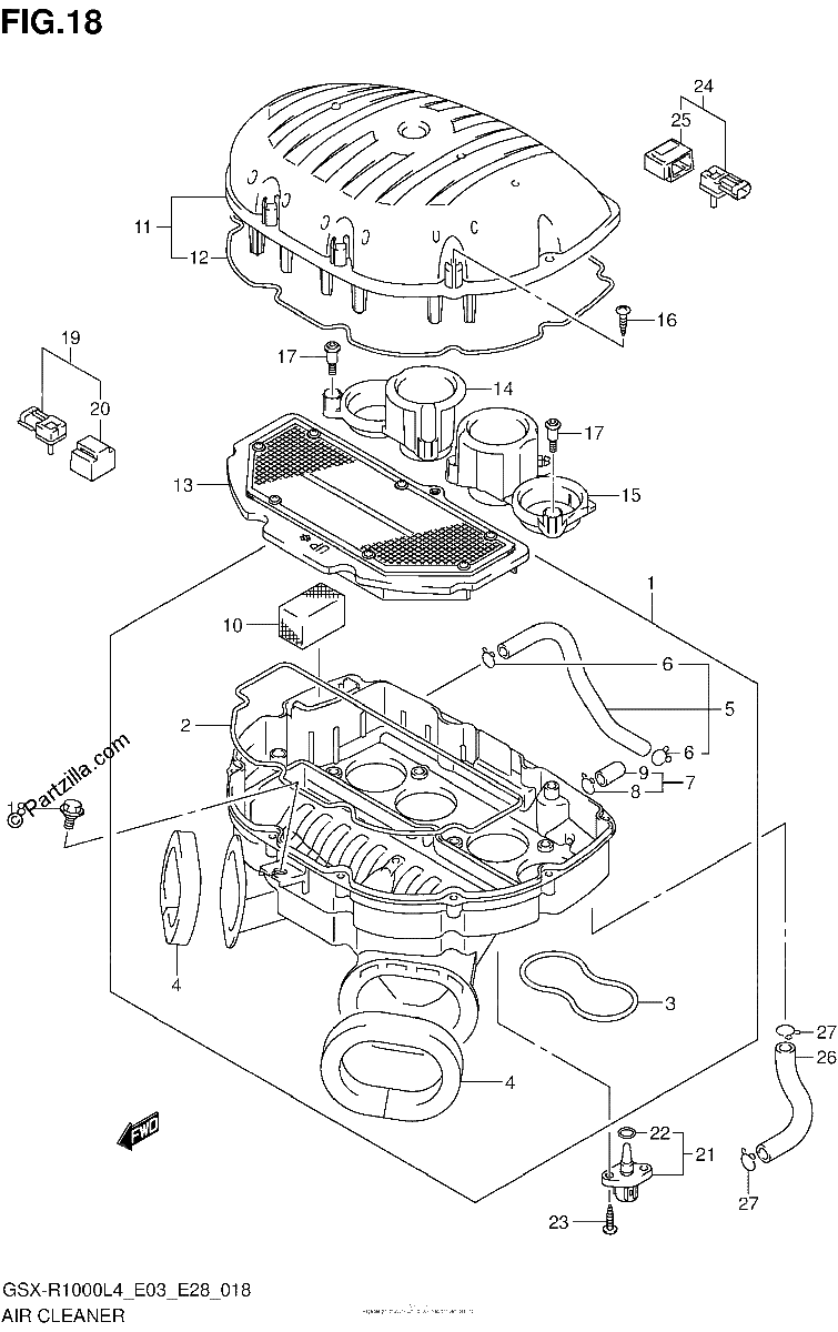 Diagrama de AIR CLEANER