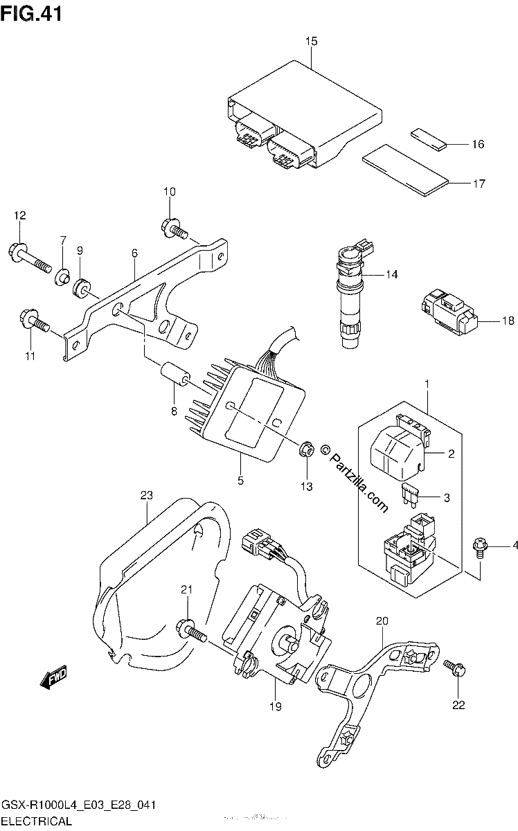 Diagrama de ELECTRICAL GSX R1000L4 E33