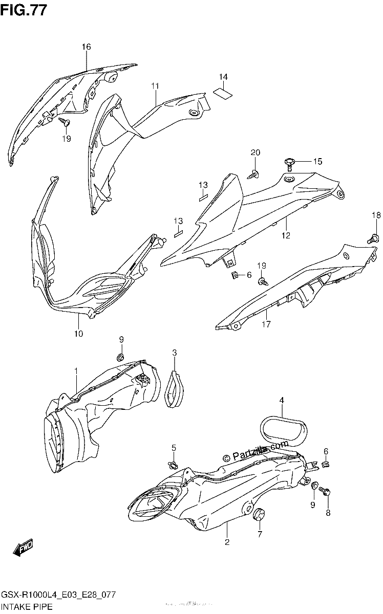 Diagrama de INTAKE PIPE