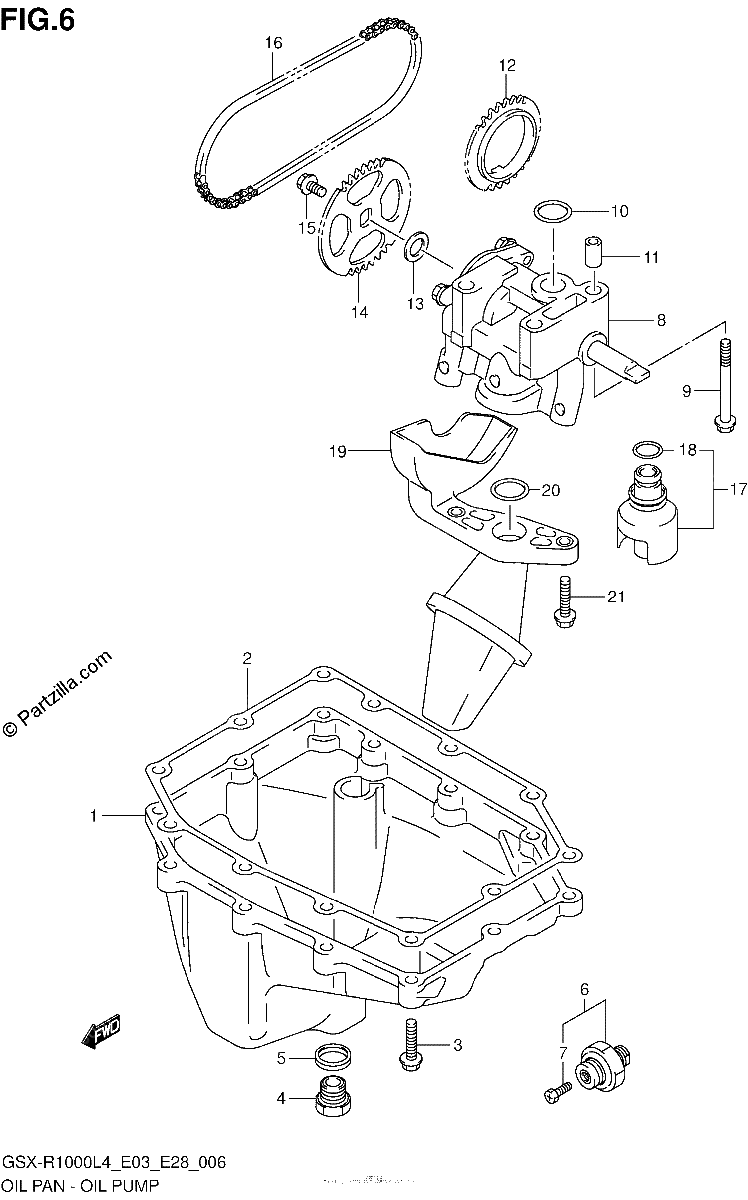 Diagrama de OIL PAN OIL PUMP