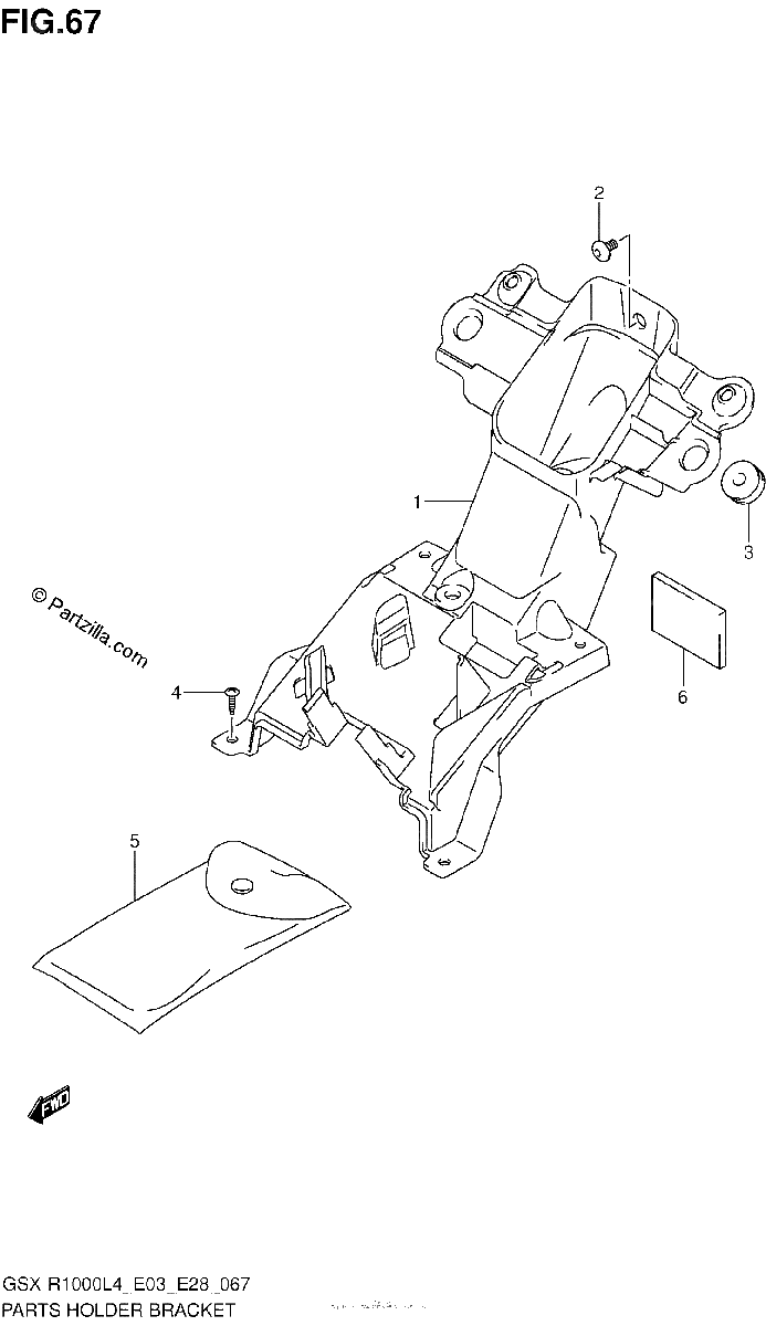 Diagrama de PARTS HOLDER BRACKET