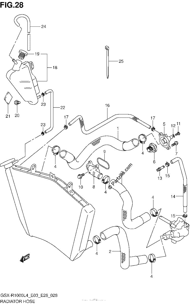 Diagrama de RADIATOR HOSE