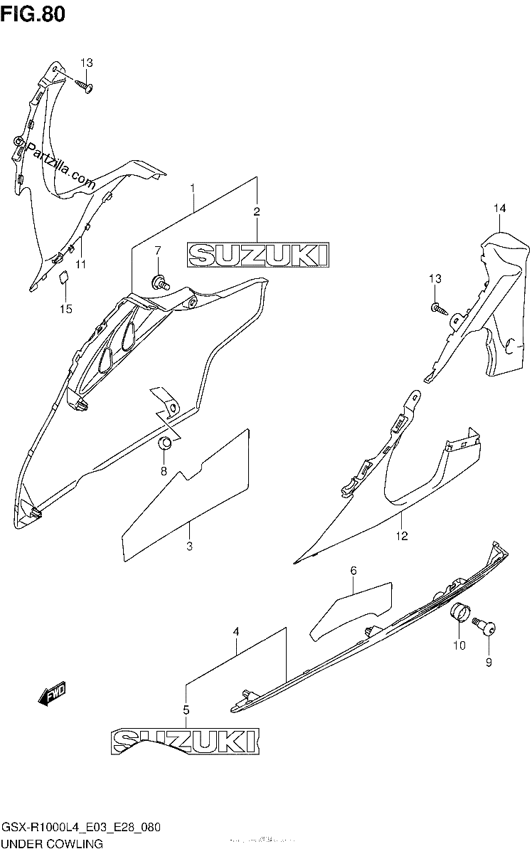 Diagrama de UNDER COWLING