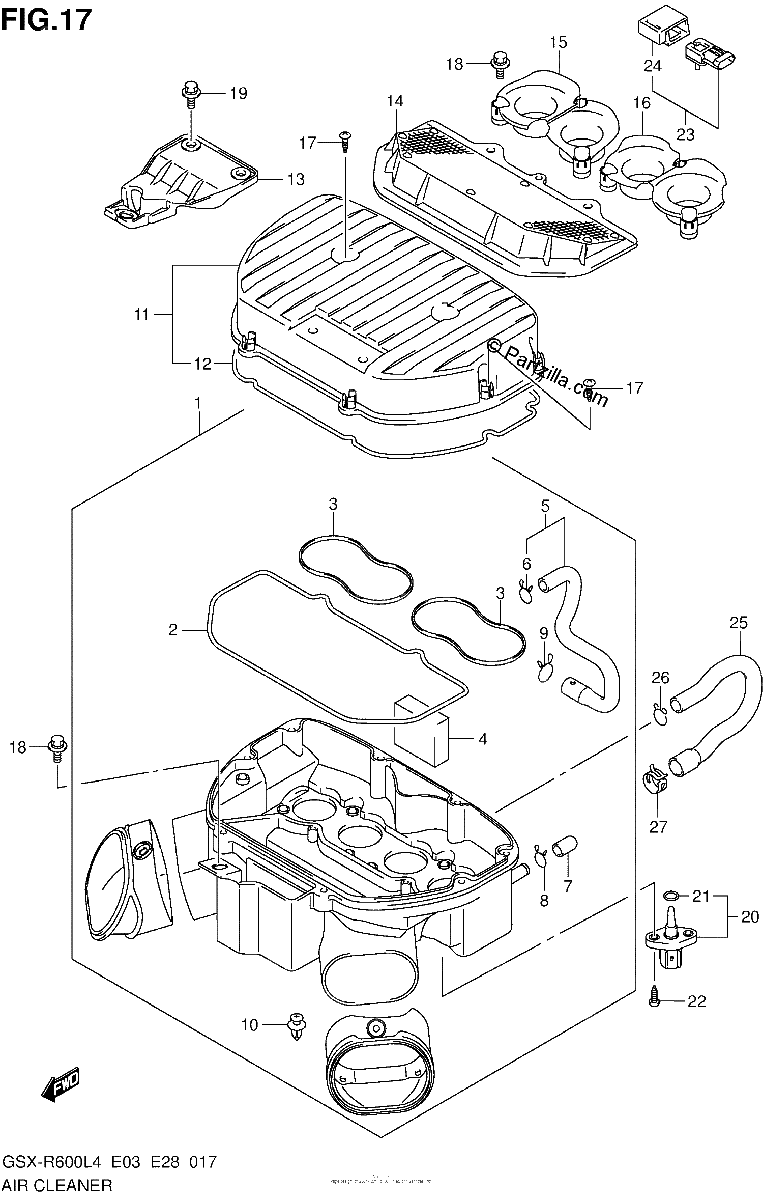 Diagrama de AIR CLEANER