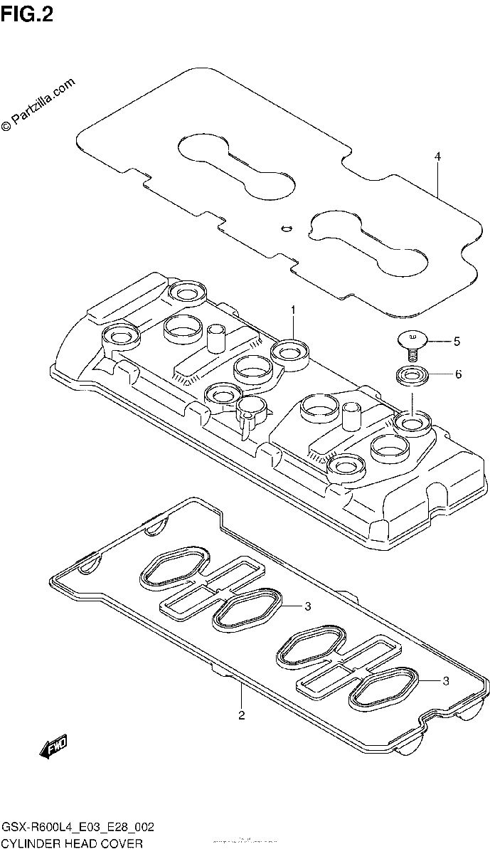 Diagrama de CYLINDER HEAD COVER