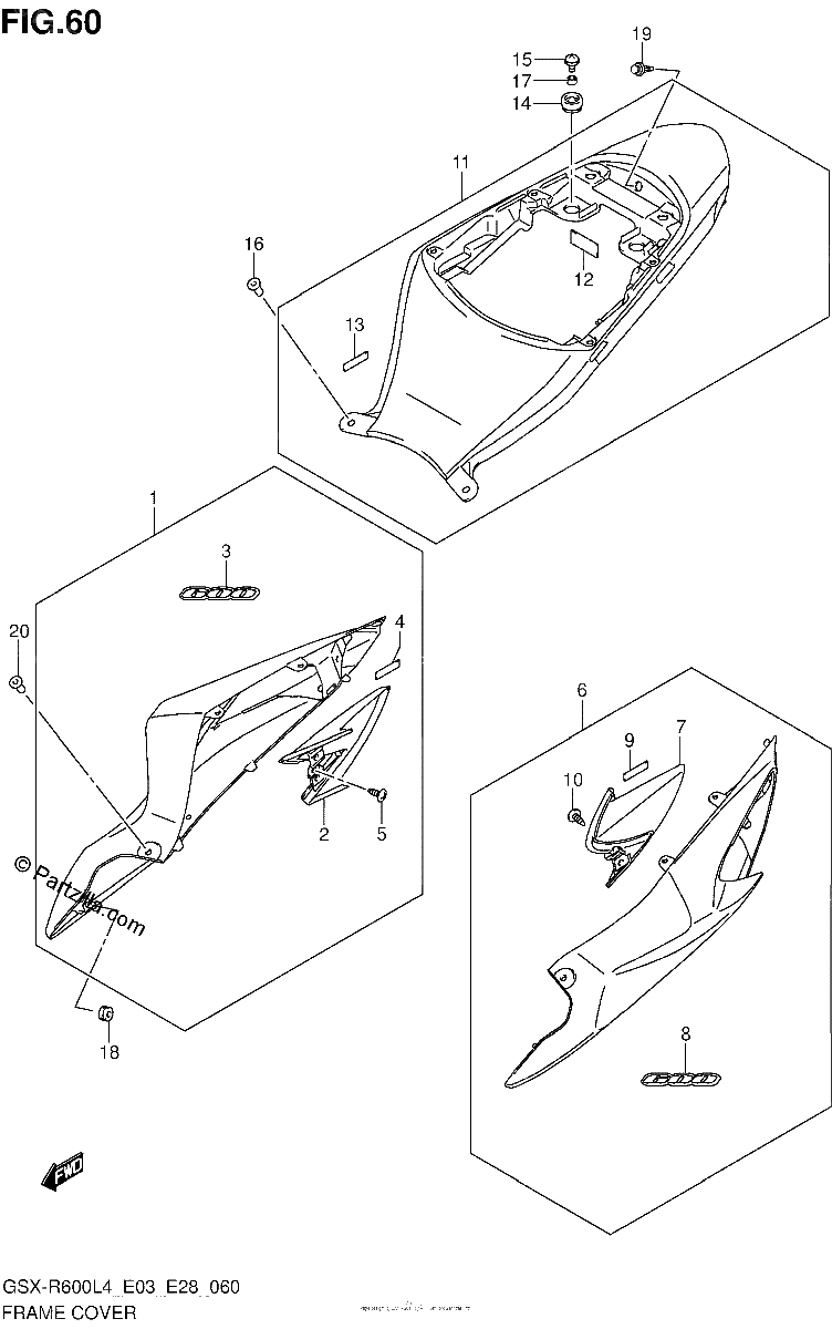 Diagrama de FRAME COVER AR5