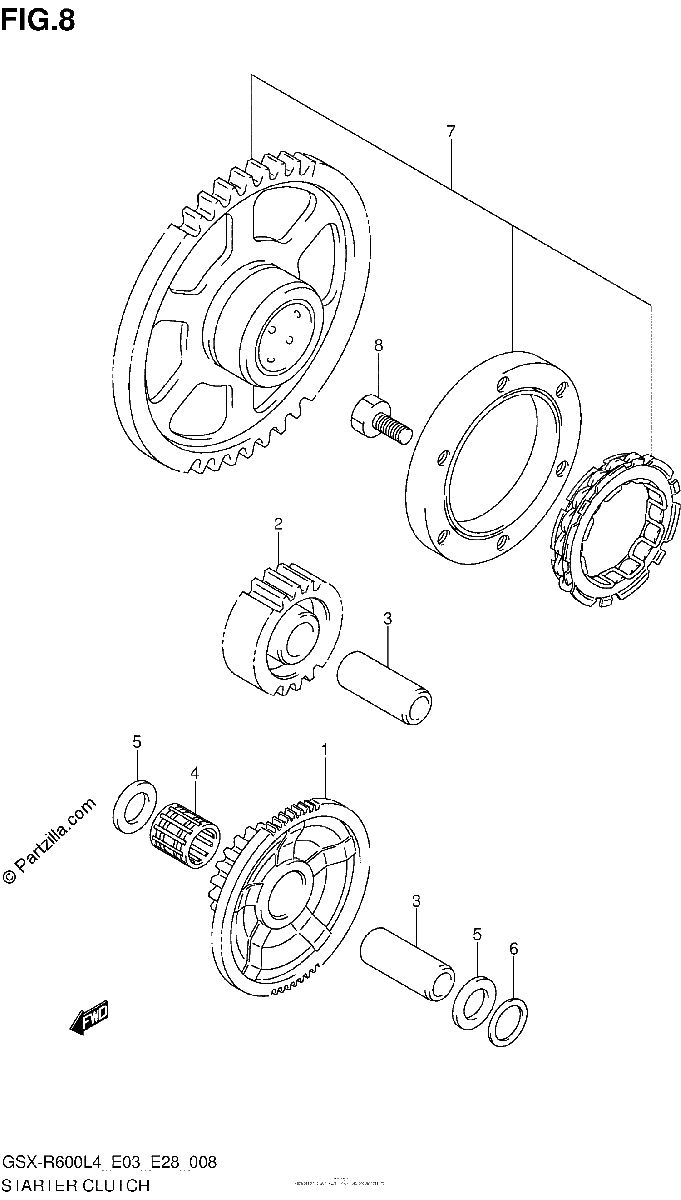 Diagrama de STARTER CLUTCH