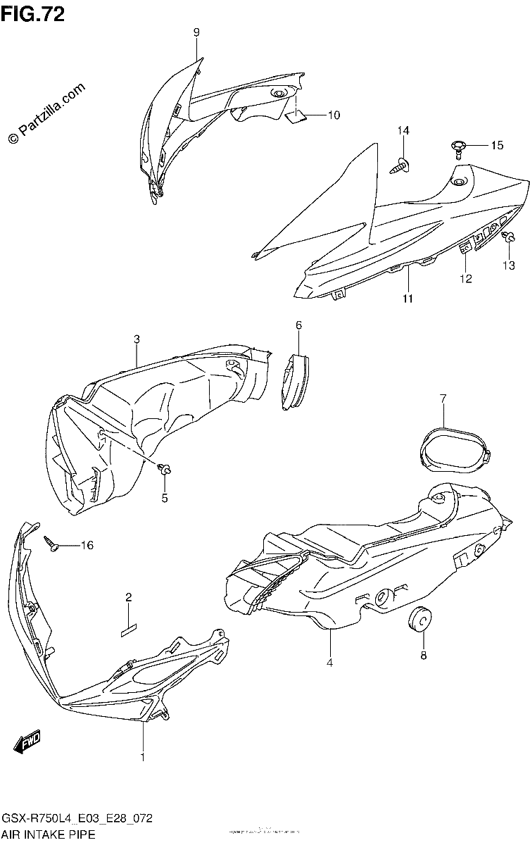 Diagrama de AIR INTAKE PIPE