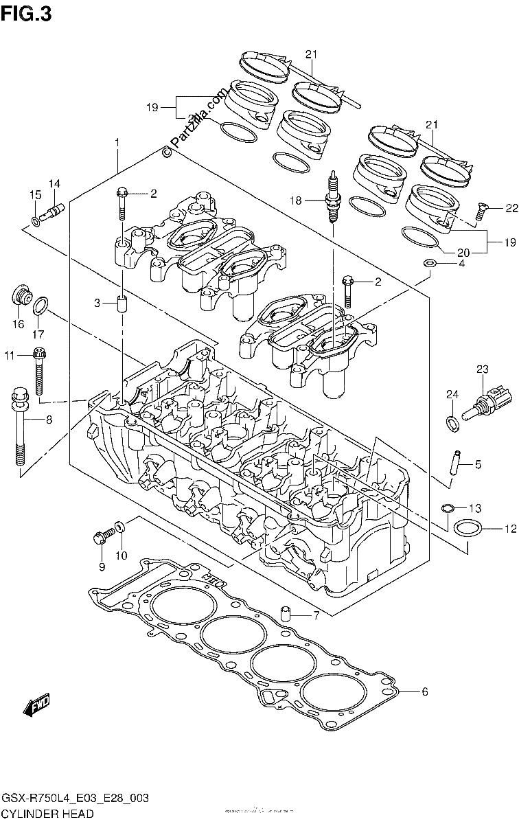 Diagrama de CYLINDER HEAD