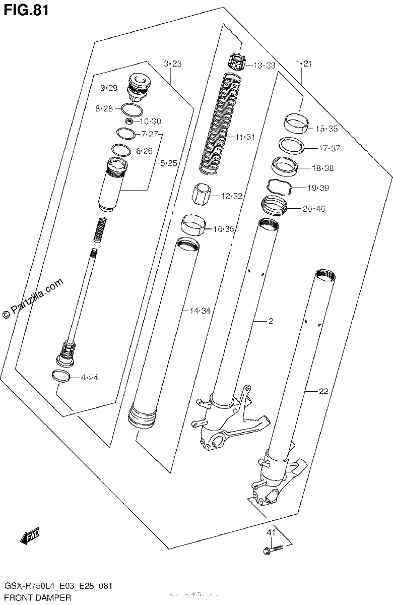 Diagrama de FRONT DAMPER