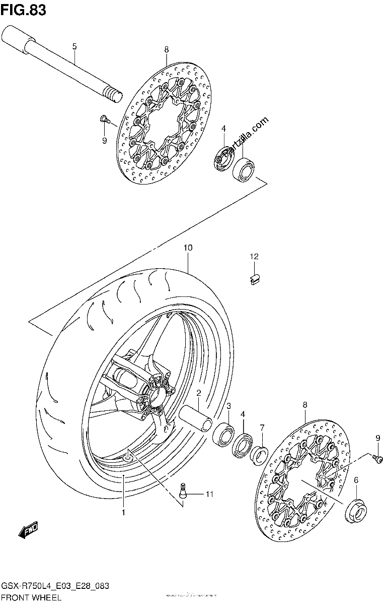 Diagrama de FRONT WHEEL