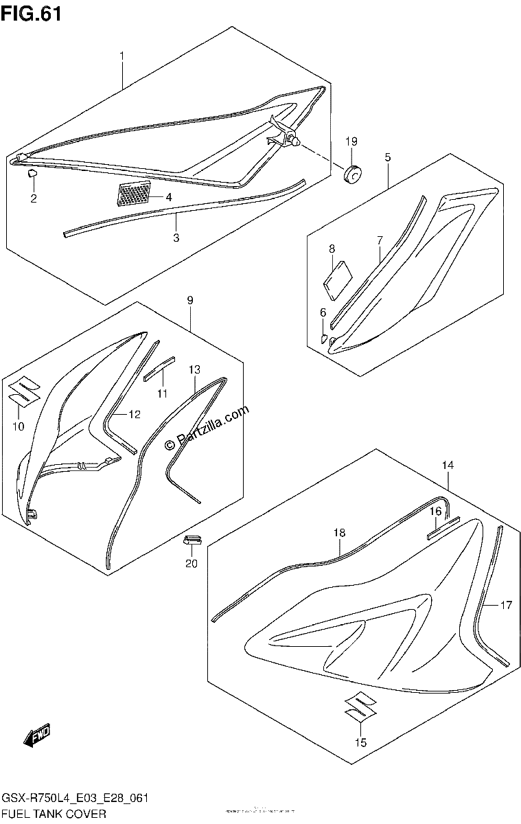 Diagrama de FUEL TANK COVER