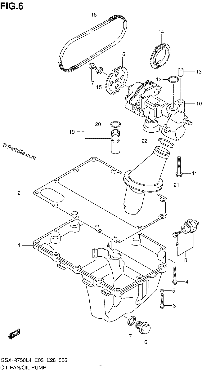 Diagrama de OIL PAN OIL PUMP