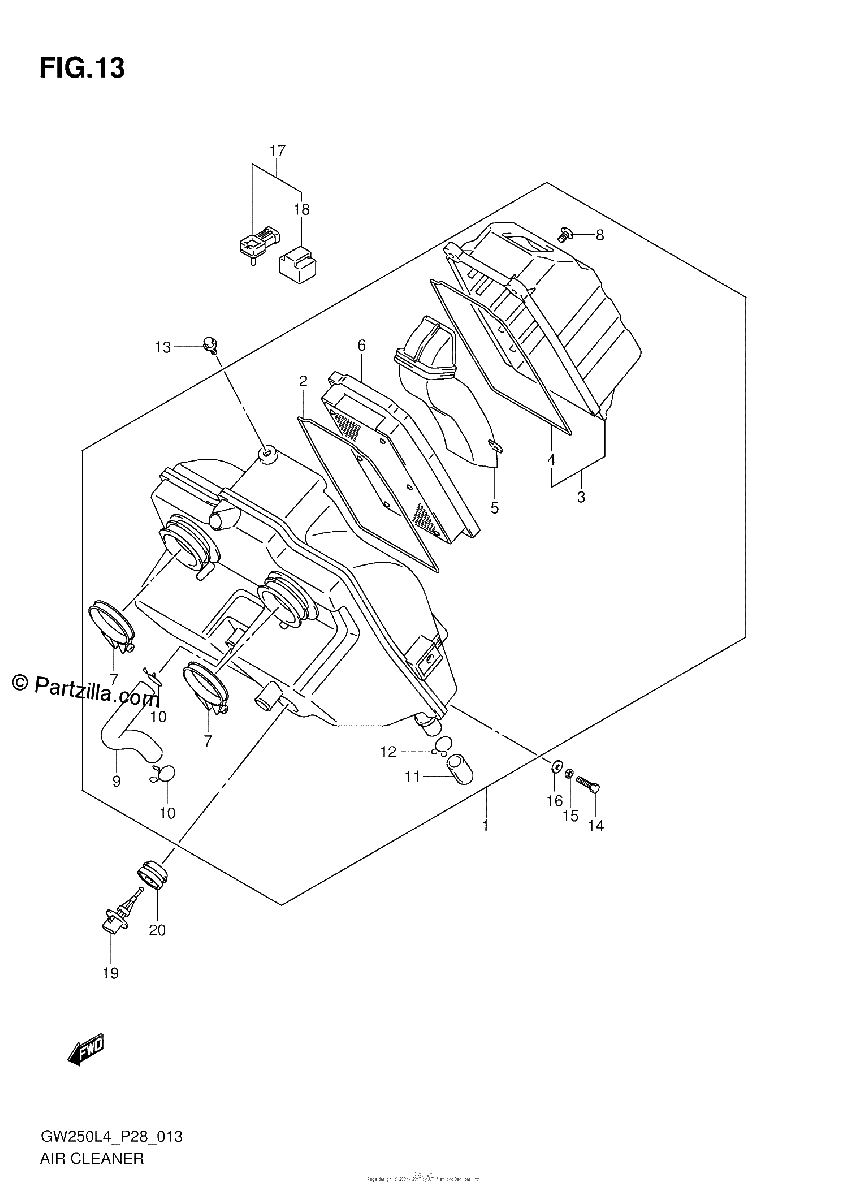 Diagrama de AIR CLEANER