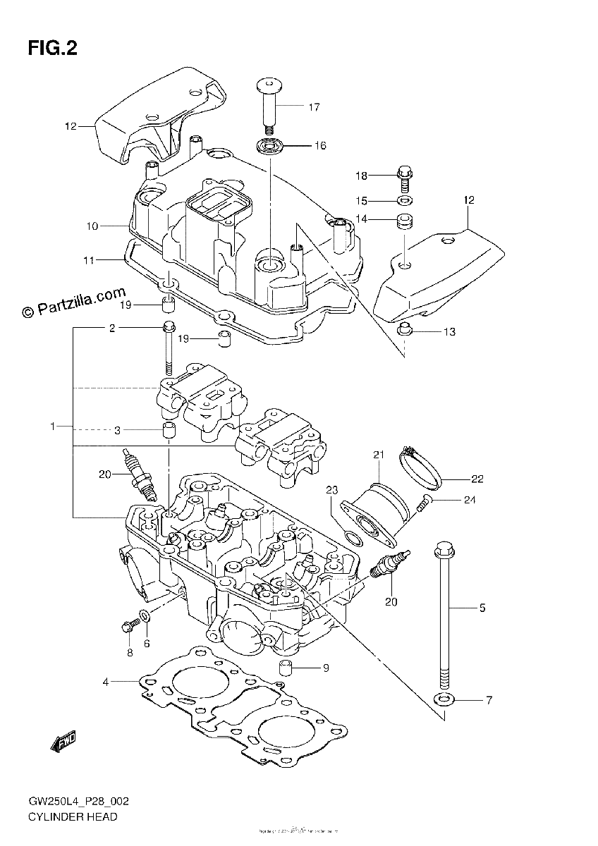 Diagrama de CYLINDER HEAD