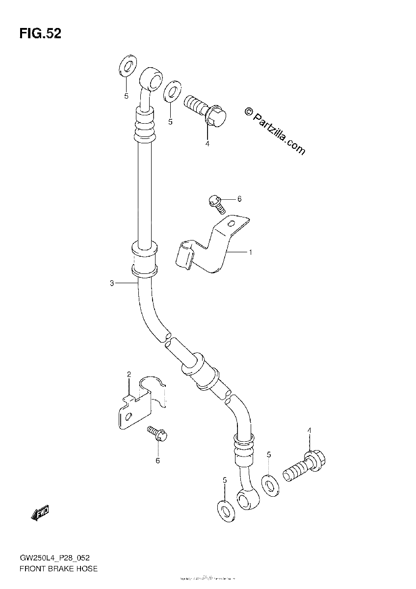 Diagrama de FRONT BRAKE HOSE