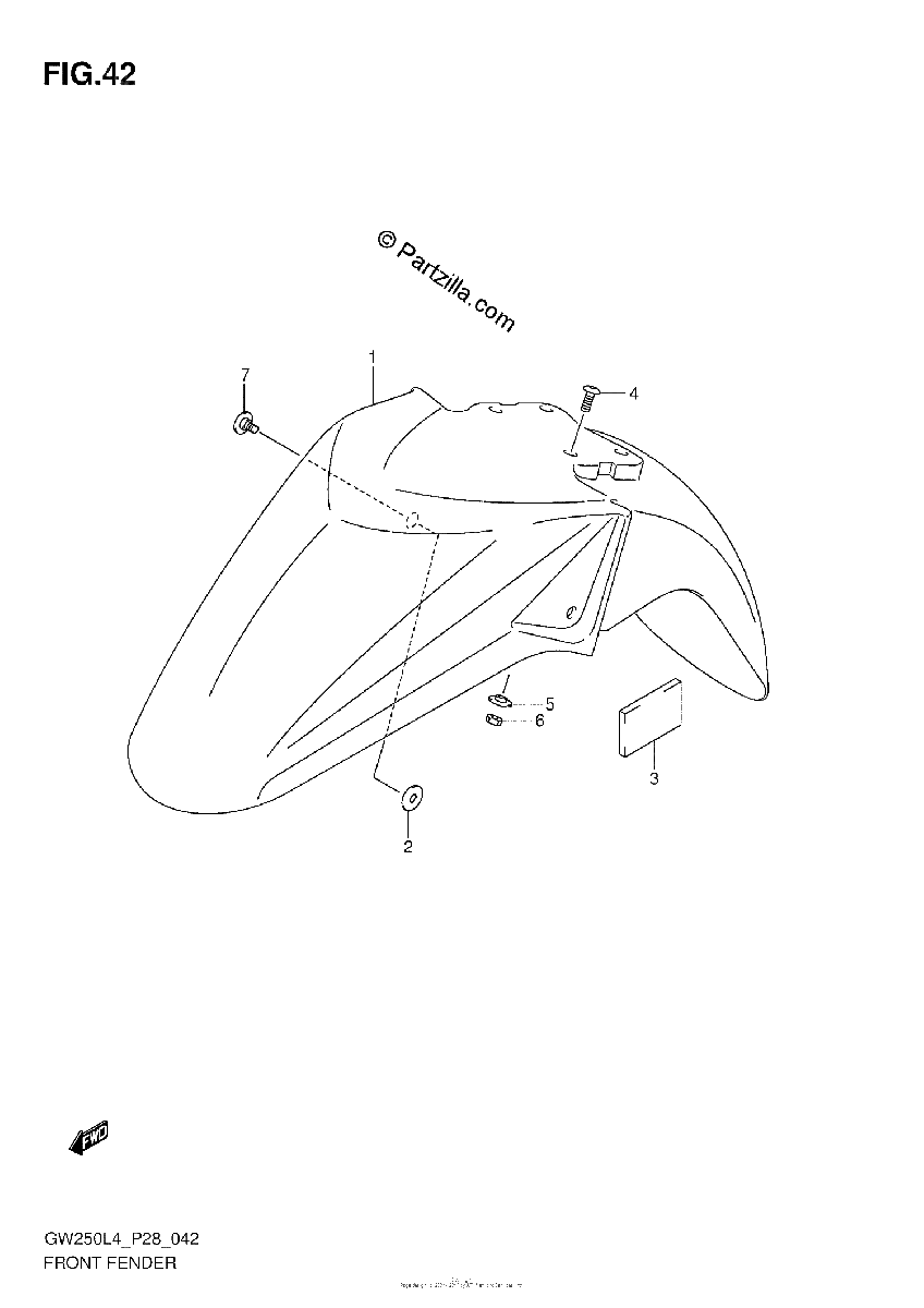 Diagrama de FRONT FENDER
