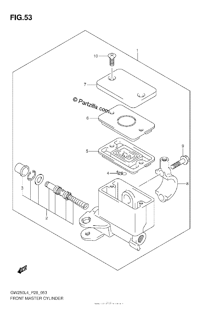 Diagrama de FRONT MASTER CYLINDER