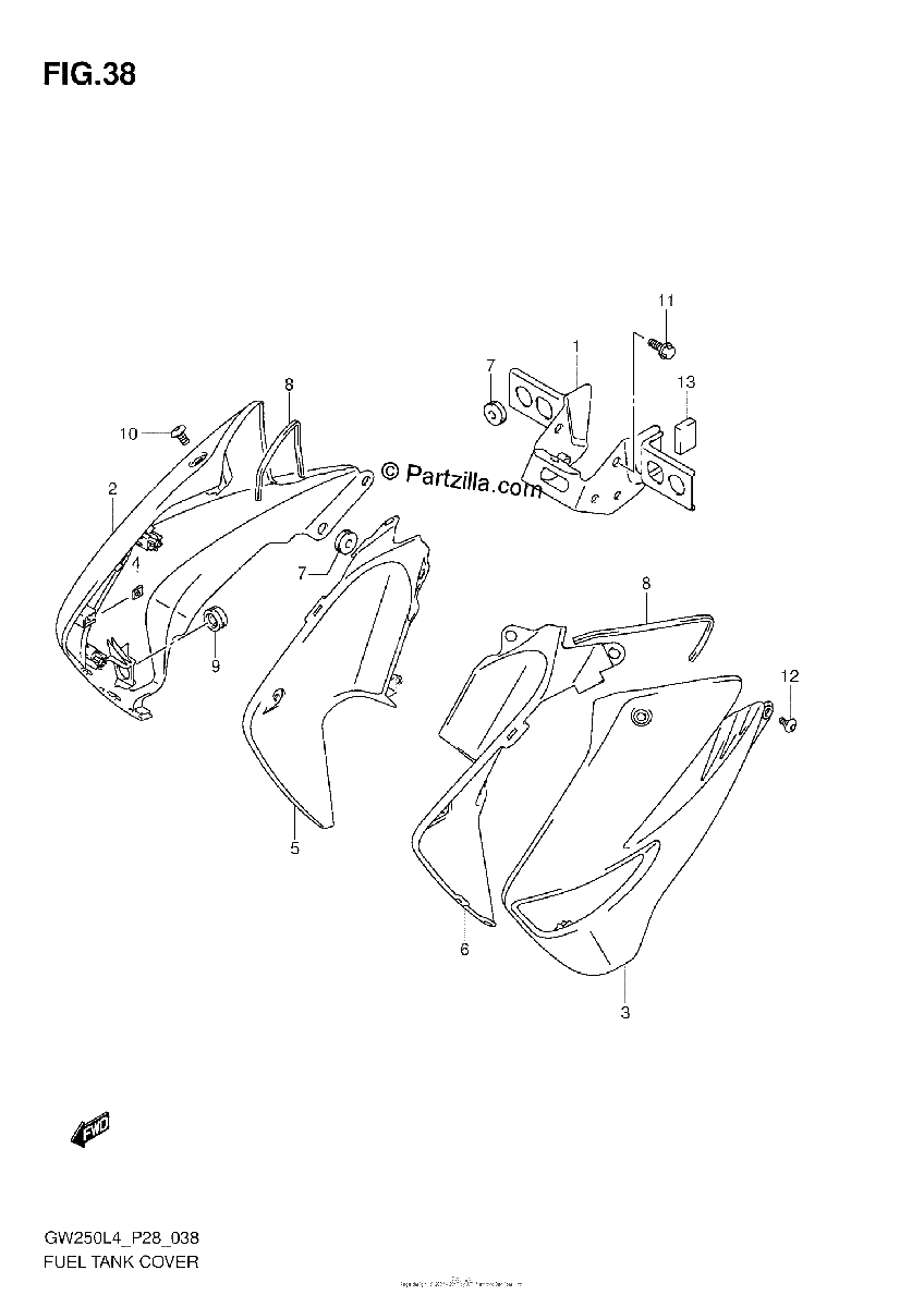 Diagrama de FUEL TANK COVER