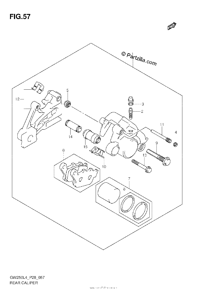 Diagrama de REAR CALIPER