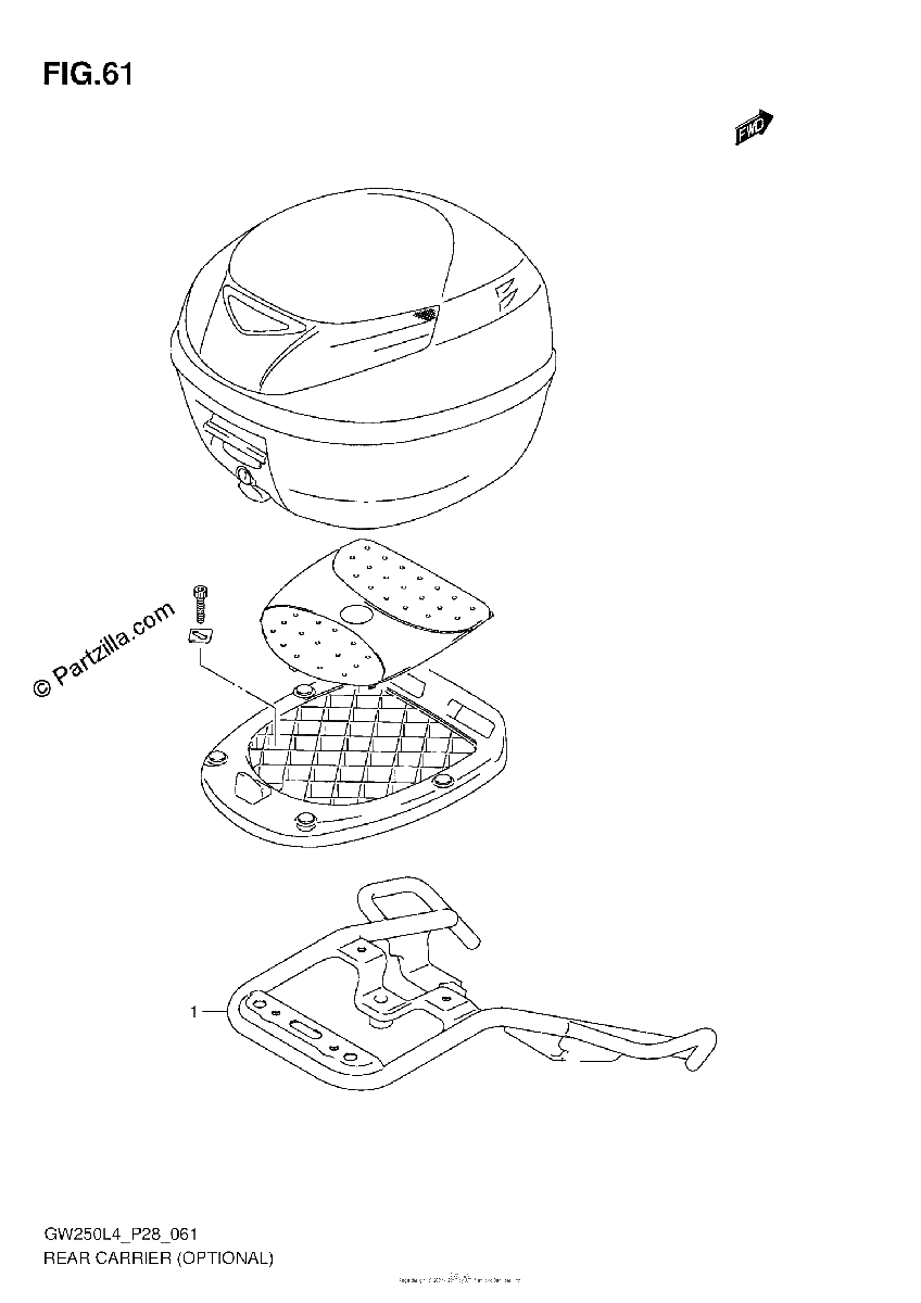 Diagrama de REAR CARRIER OPTIONAL