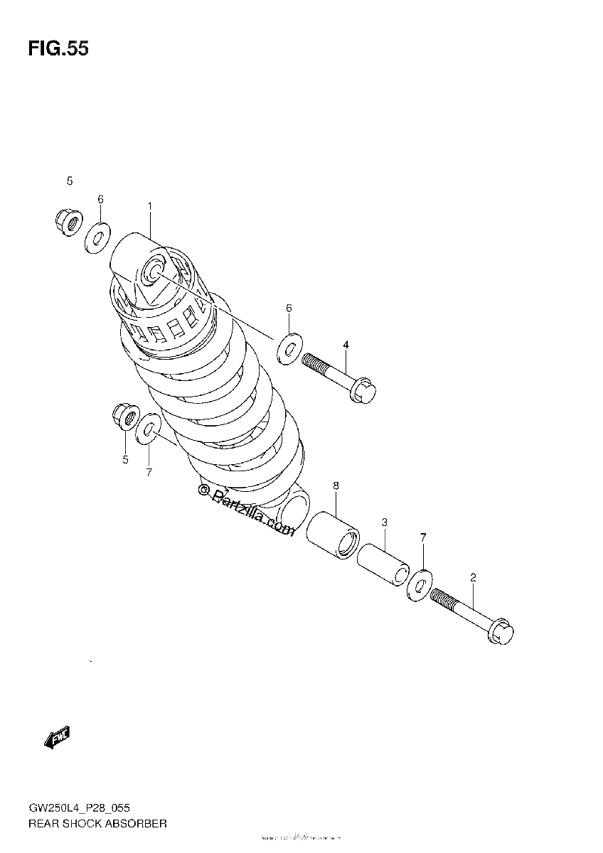 Diagrama de REAR SHOCK ABSORBER