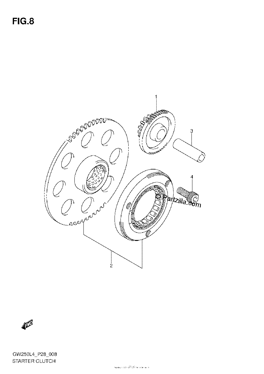 Diagrama de STARTER CLUTCH