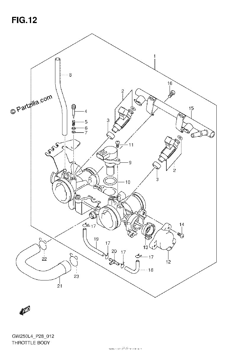 Diagrama de THROTTLE BODY