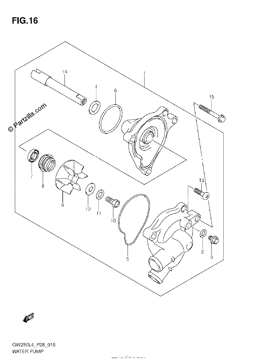 Diagrama de WATER PUMP