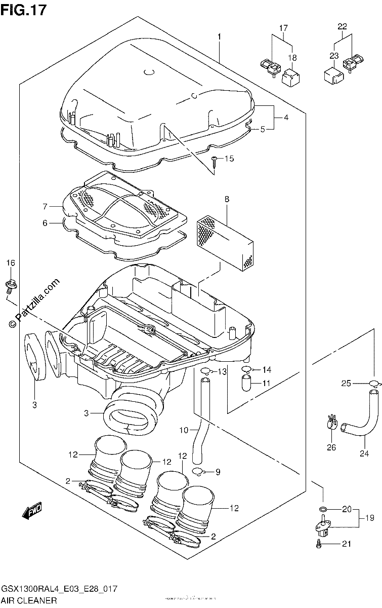 Diagrama de AIR CLEANER