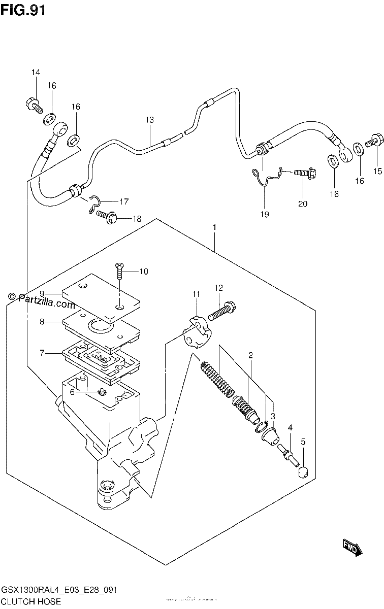 Diagrama de CLUTCH HOSE