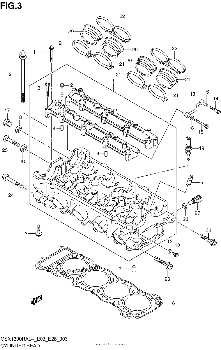 Diagrama de CYLINDER HEAD