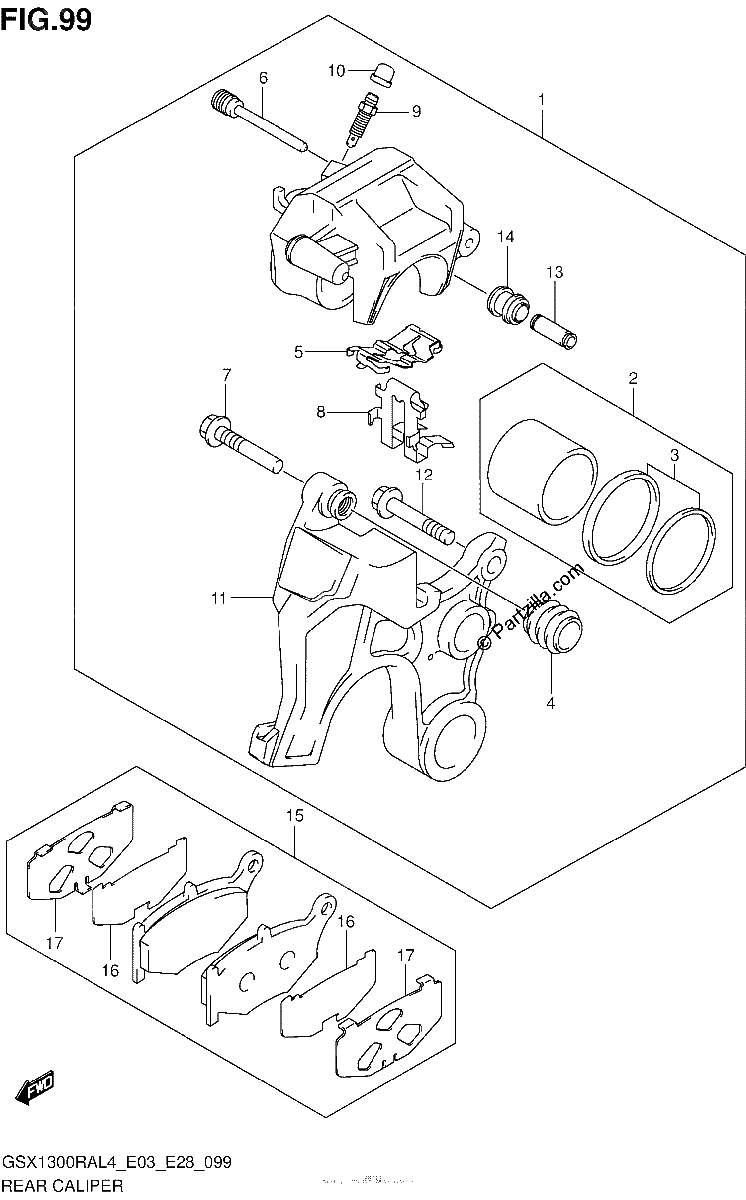 Diagrama de REAR CALIPER