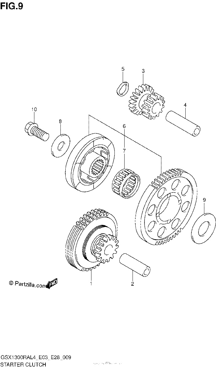 Diagrama de STARTER CLUTCH