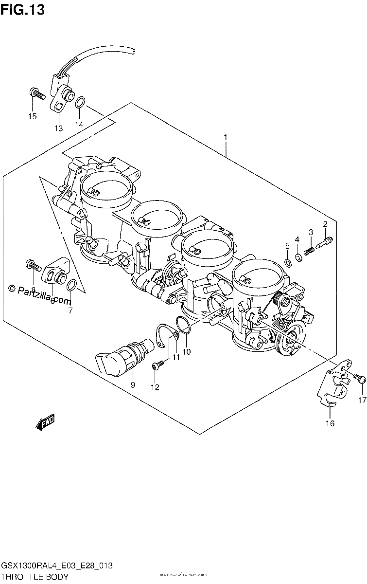 Diagrama de THROTTLE BODY