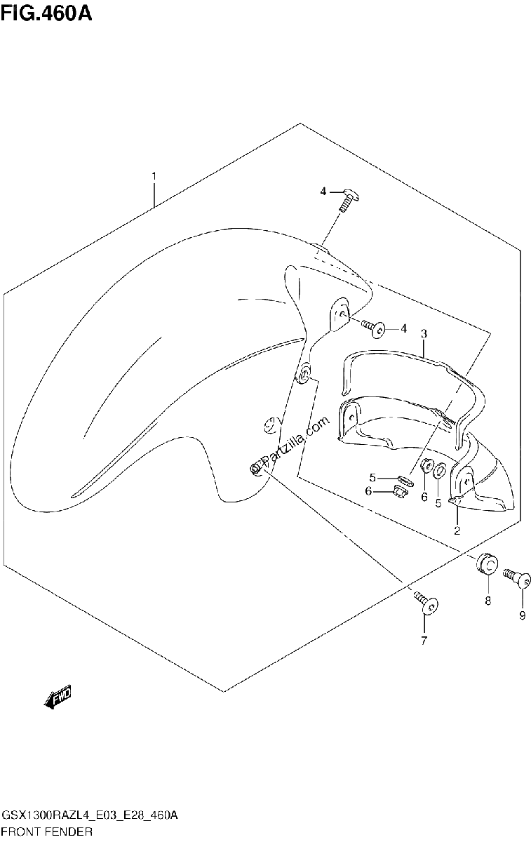 Diagrama de FRONT FENDER