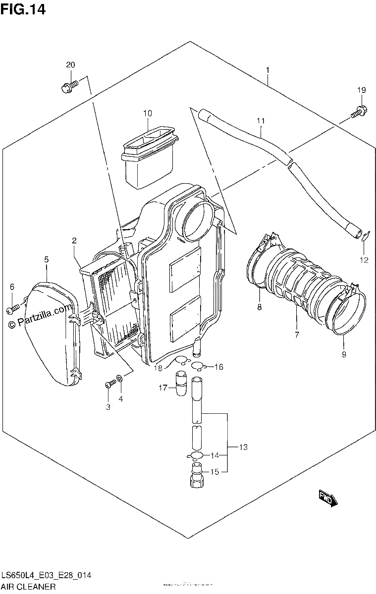 Diagrama de AIR CLEANER