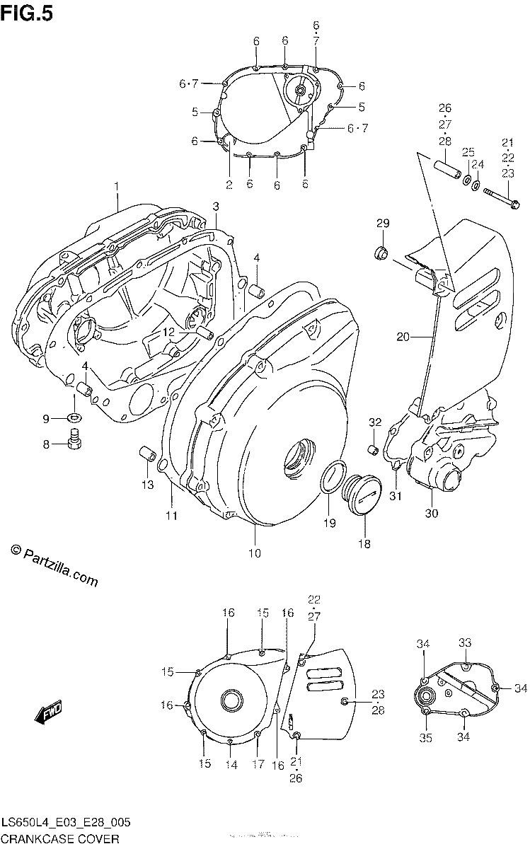Diagrama de CRANKCASE COVER