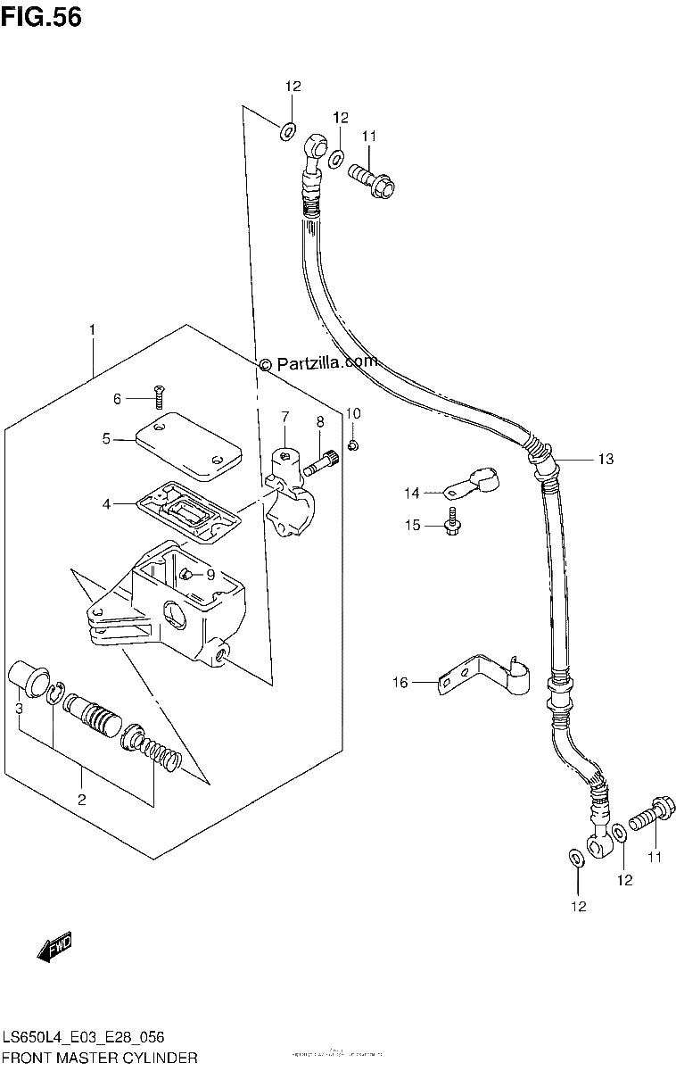 Diagrama de FRONT MASTER CYLINDER
