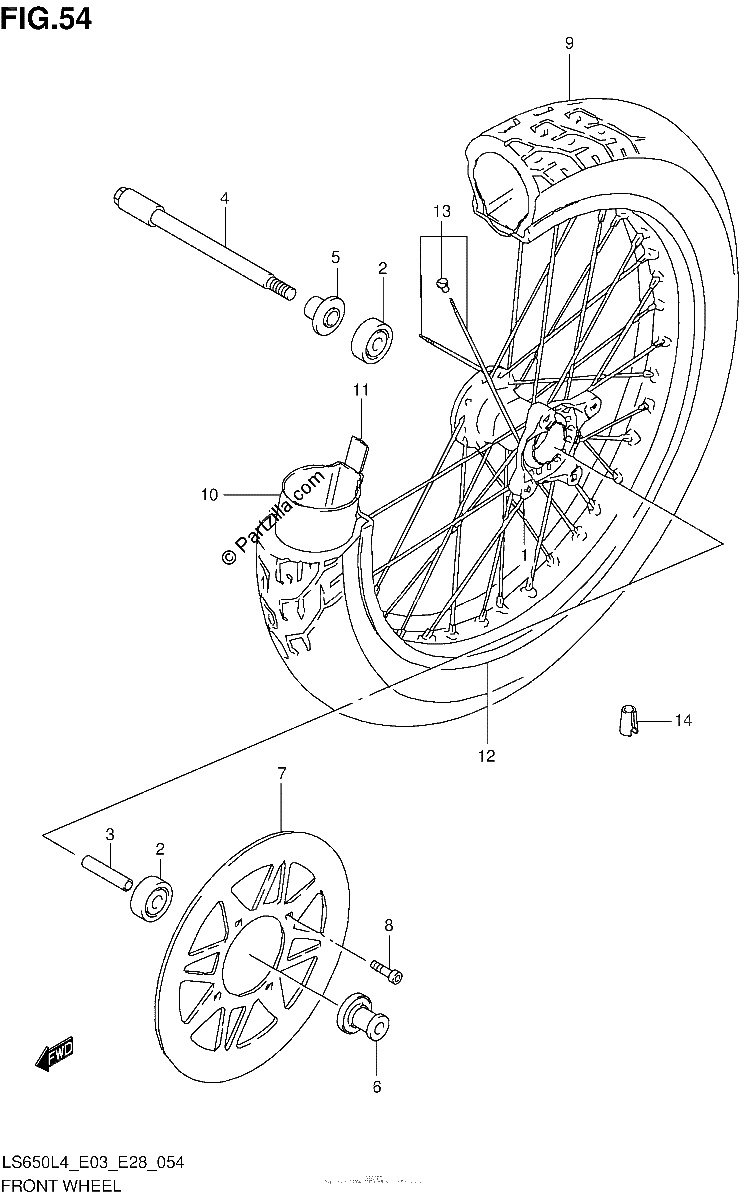 Diagrama de FRONT WHEEL