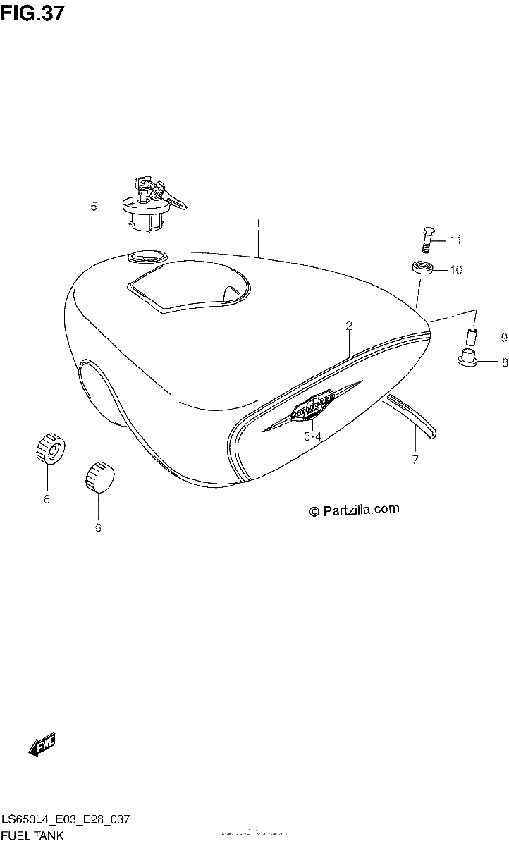Diagrama de FUEL TANK LS650L4 E03