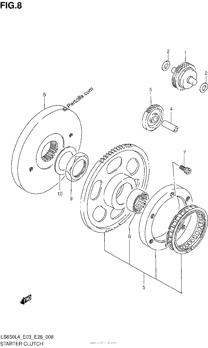 Diagrama de STARTER CLUTCH